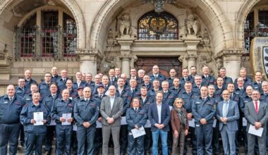 Duisburg: Ehrungen für Feuerwehrleute