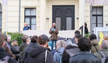 Kundgebung gegen geplantes Abschiebegefängnis in Mönchengladbach