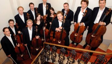 Die zwölf Cellisten der Berliner Philharmoniker in der Tonhalle.