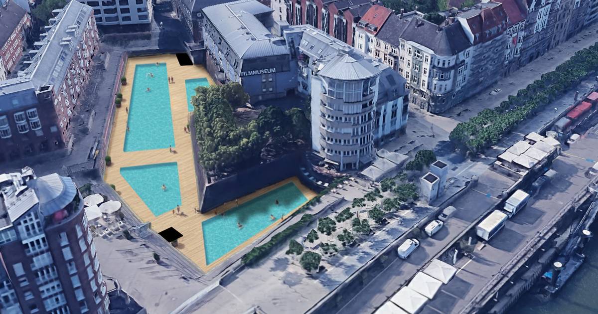 Schwimmbad für den Alten Hafen