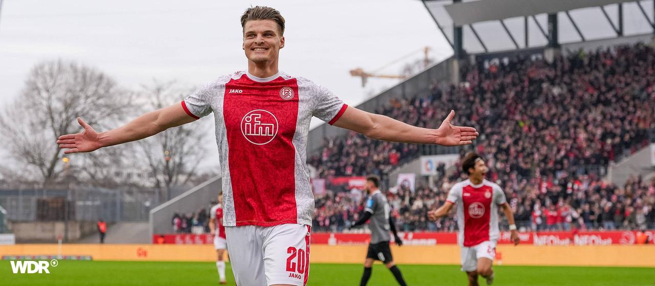 Marek Janssen jubelt über das 1:0