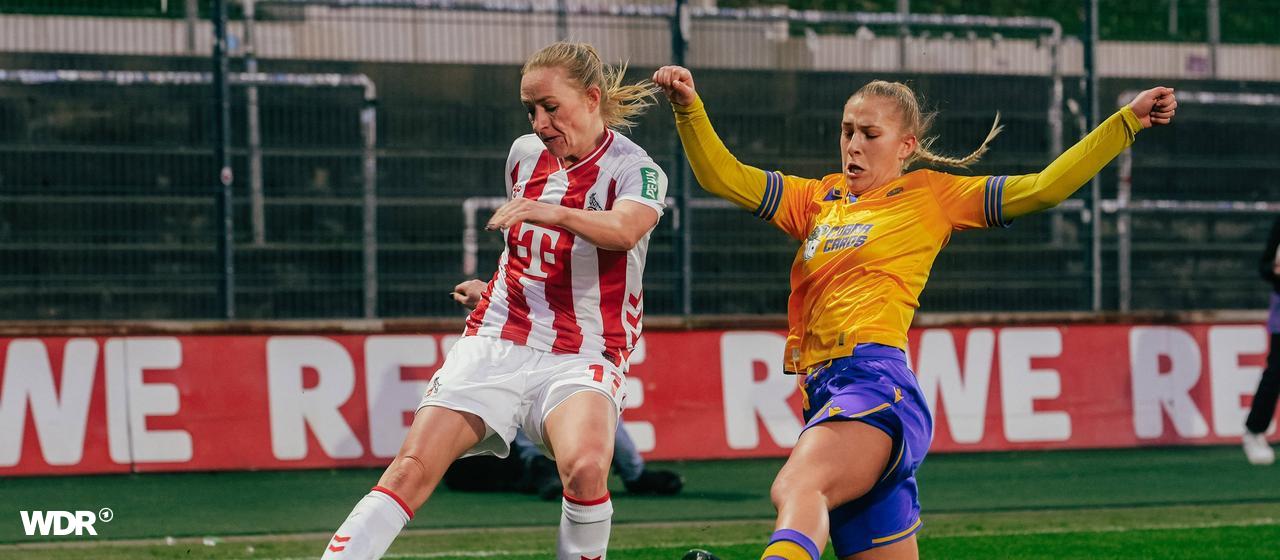 Pauline Bremer vom 1. FC Köln im Spiel gegen den FC Carl Zeiss Jena. | IMAGO/Gabor Baumgarten Pauline Bremer vom 1. FC Köln im Spiel gegen den FC Carl Zeiss Jena.