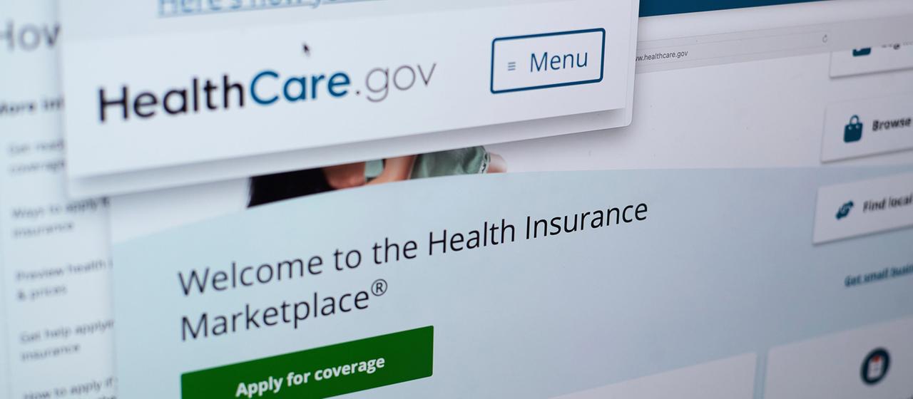 Bild von der Webseite HealthCare.gov