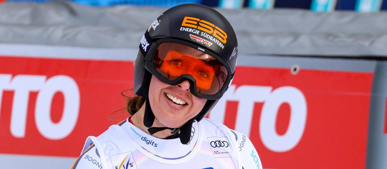 Kira Weidle-Winkelmann nach der Abfahrt in Val d'Isère