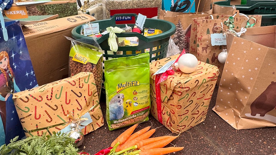 Tierweihnacht im Waldzoo Gera - Besucher bringen Geschenke für ihre Lieblinge