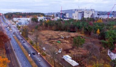 Infineon in Dresden erhält ein neues Regen-Versickerungsbecken