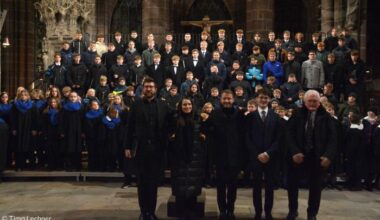Gruppenbild der Windsbacher bei der 555. Motette in St. Lorenz