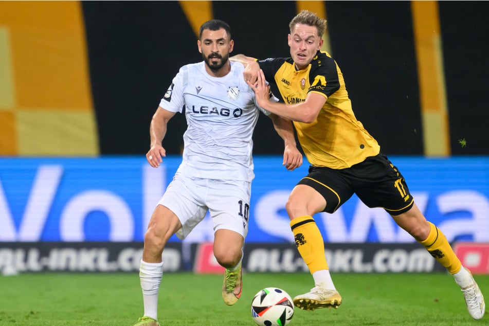 Wie letztes Jahr in der 3. Liga könnte es auch beim Testspiel zu Zweikämpfen zwischen SGD-Mittelfeldmann Aljaz Cazar (rechts) und dem Cottbusser Spielmacher Tolcay Cigerci (links) kommen.