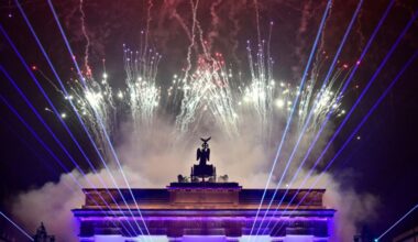 Silvester am Brandenburger Tor in Berlin