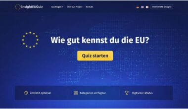 Online-Quiz vermittelt Wissen über die Europäische Union
