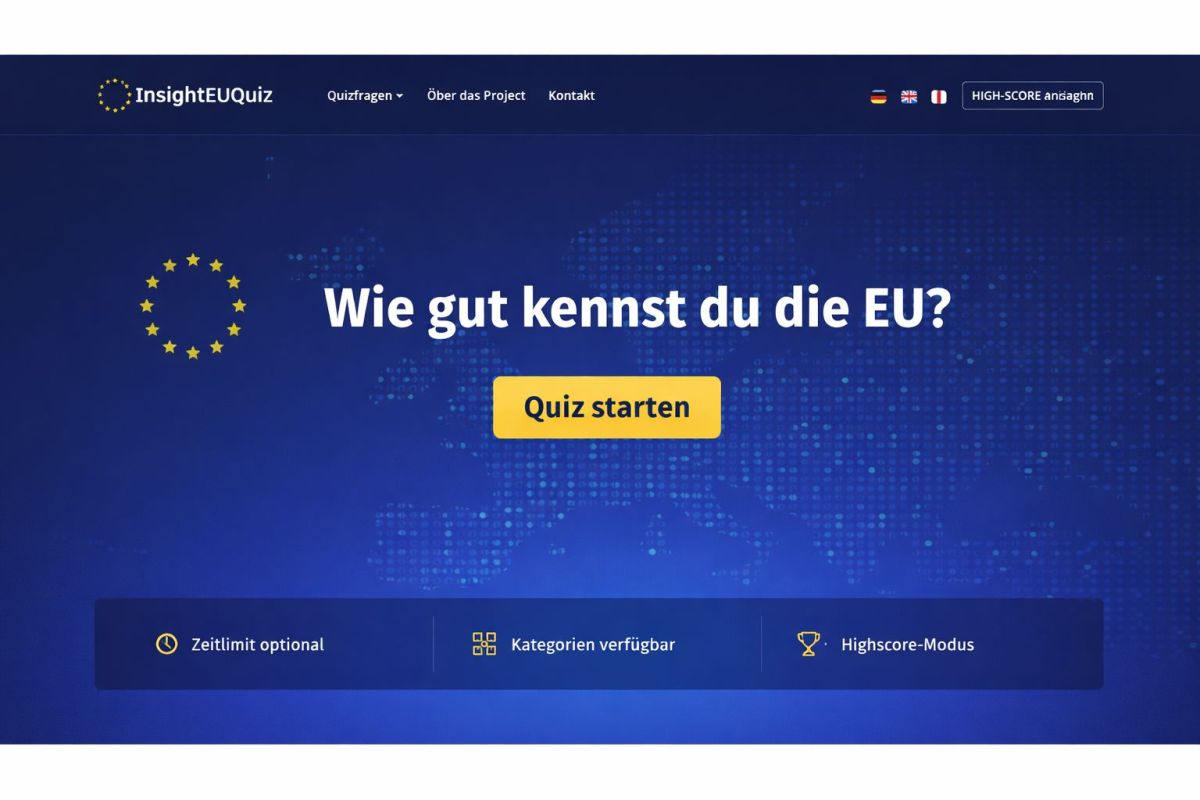 Online-Quiz vermittelt Wissen über die Europäische Union