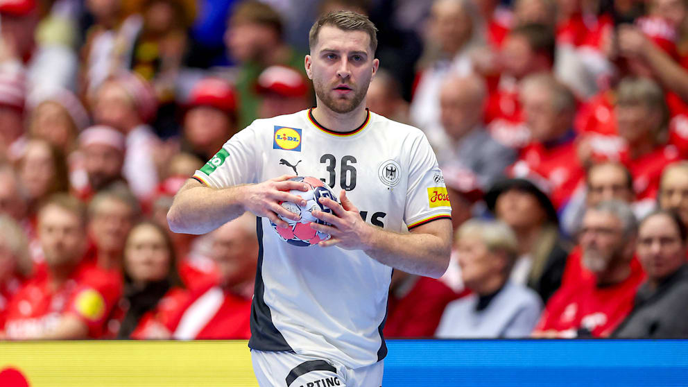 Linksaußen Lukas Mertens (29/Magdeburg) steht gegen Dänemark nicht im Kader