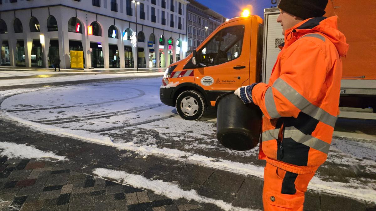 Wintereinbruch Karlsruhe bringt Schnee und Glätte bis Donnerstag