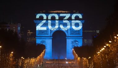 Paris wünscht ein frohes neues Jahr 2036? Kein Versehen, sondern eine Warnung