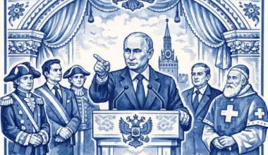 Glosse Satire Meinung Kolumne: Putin erklärt Europa, wer Schuld ist.