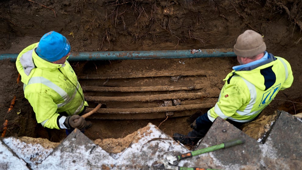 Bauarbeiter in der Osdorfer Straße