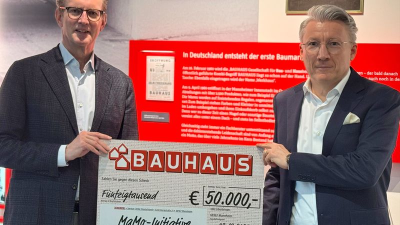 Bauhaus unterstützt die Mannheimer Initiative „Wir wollen helfen e.V.“