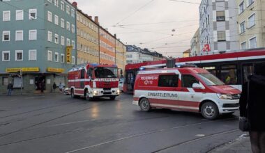 Straßenbahnunfall in Nürnberg sorgte für Verkehrsbehinderungen