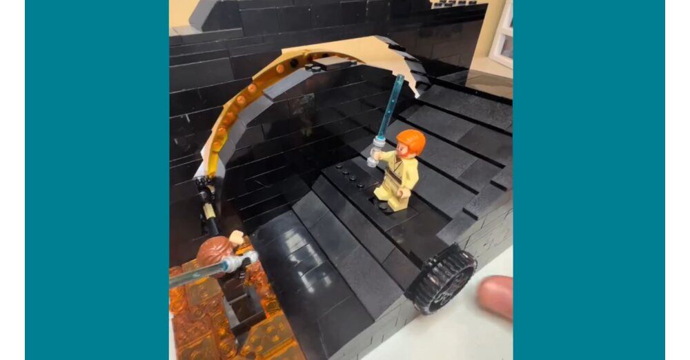 "Ich hab den High Ground!" – Bastler baut die wohl kultigste Star Wars-Szene aller Zeiten in LEGO nach und begeistert 291.100 Fans