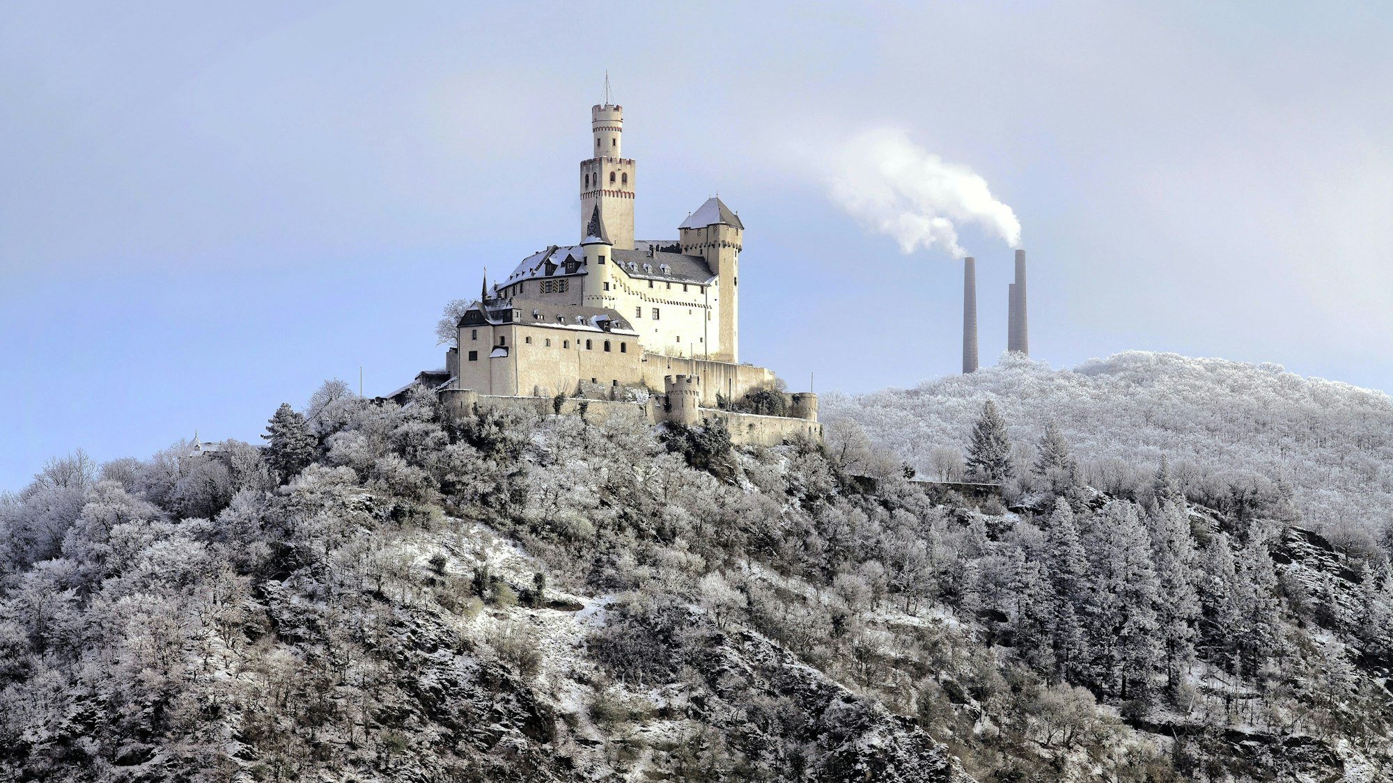 Marksburg im Winter. (Archivbild)