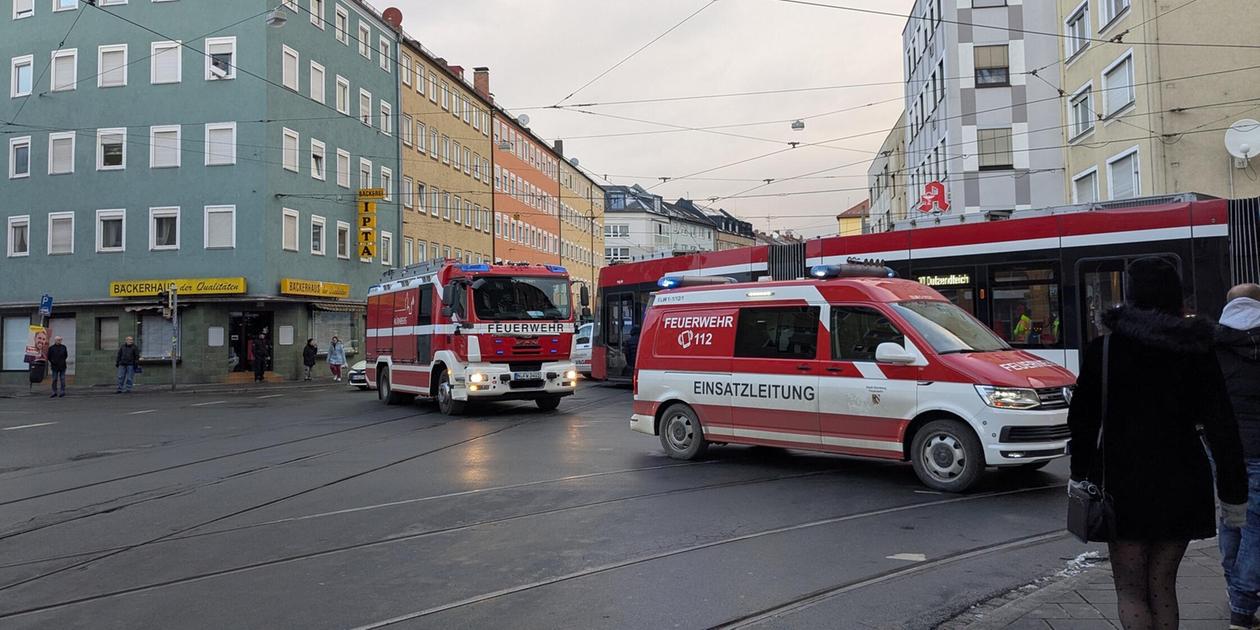 Straßenbahnunfall in Nürnberg sorgte für Verkehrsbehinderungen