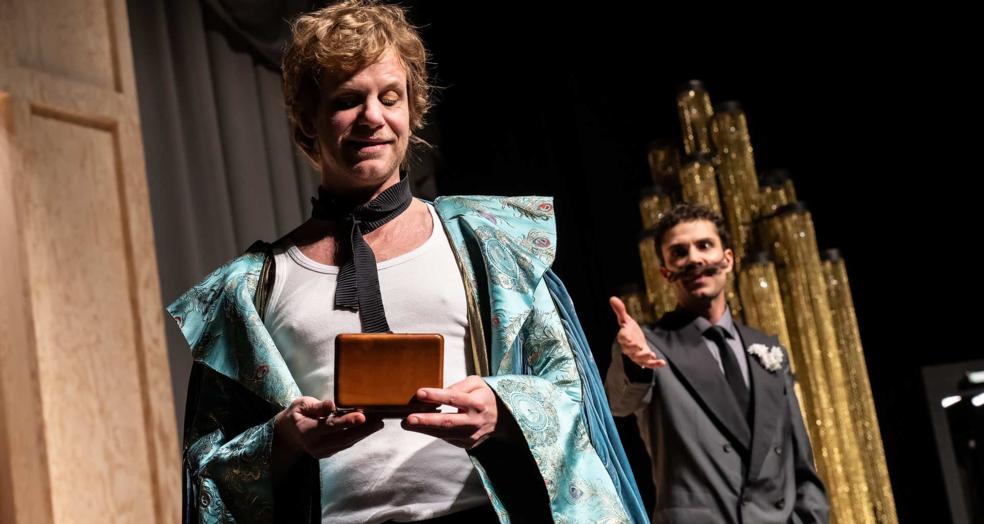 Pascal Riedel und Nico Egidi im festlichen Theater Münster | Theatertalk - Theater Münster