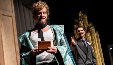 Pascal Riedel und Nico Egidi im festlichen Theater Münster | Theatertalk - Theater Münster