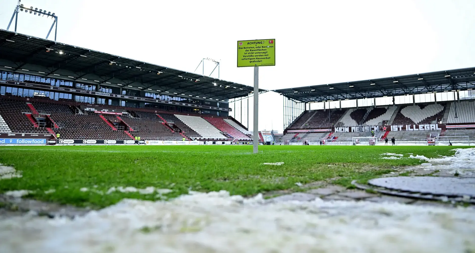 Fußball-Bundesliga: FC St. Pauli - RB Leipzig wegen Schneechaos abgesagt