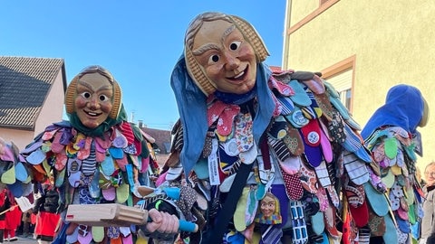 Gruppen aus der Region Karlsruhe, aus Südbaden, aus Schwaben und aus dem Hochschwarzwald kamen 2024 nach Karlsruhe Grötzingen zum Narrensprung.