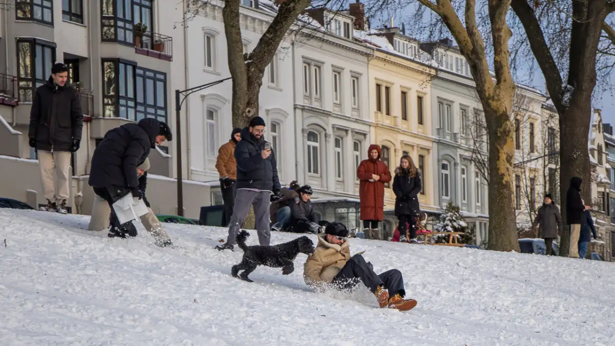 Bremer Osterdeich wird zur Rodelpiste: Bilder vom Sonnabend