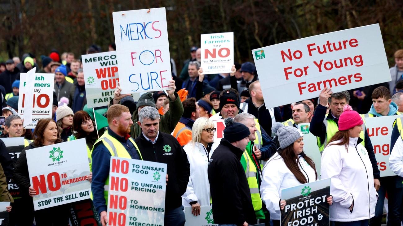 Handelsabkommen: Landwirte in Irland protestieren gegen Mercosur-Abkommen