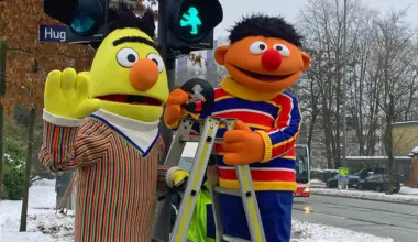 Sesamstraßen-Ampeln: Mit Ernie und Bert sicher über die Straße