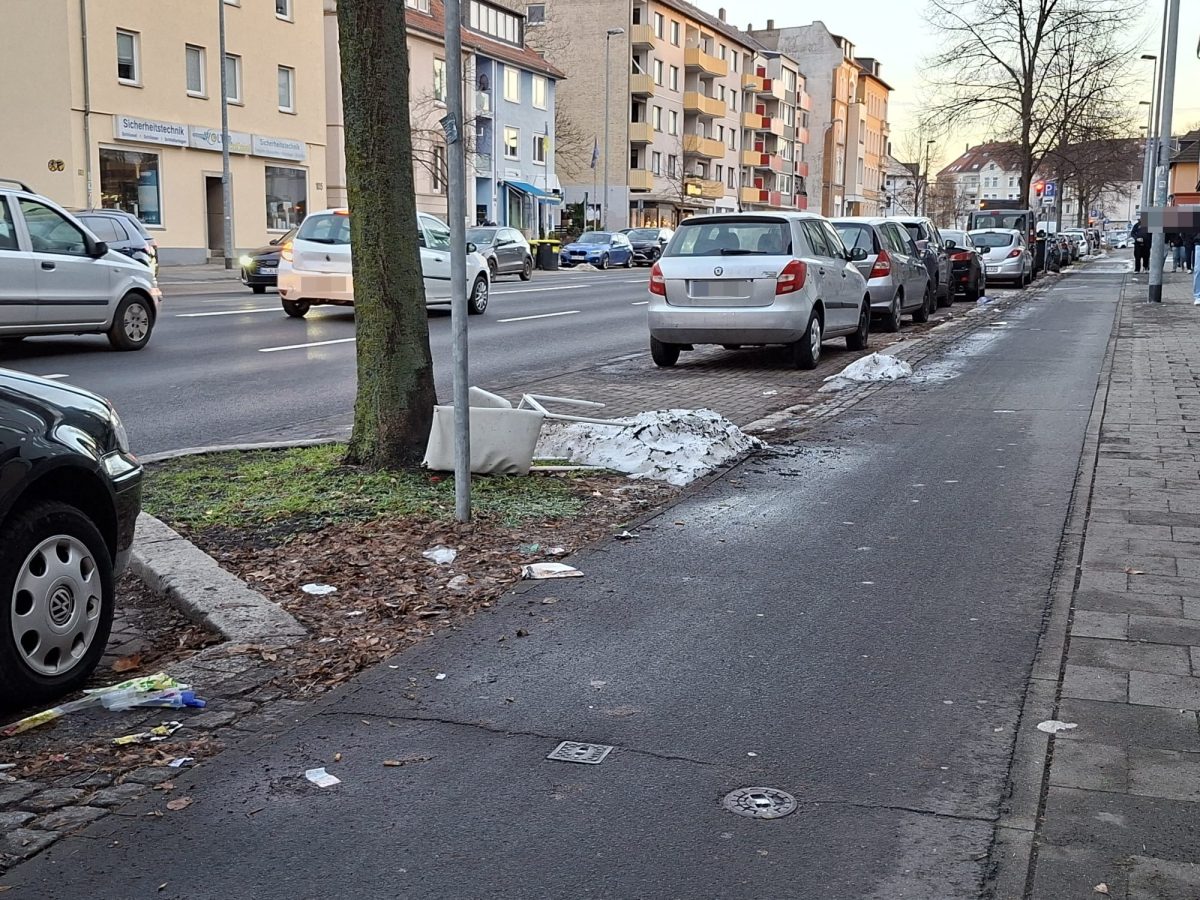 Celler Stra&szlig;e in Braunschweig: Auf diesem Fahrradweg kam es zum Unfall.
