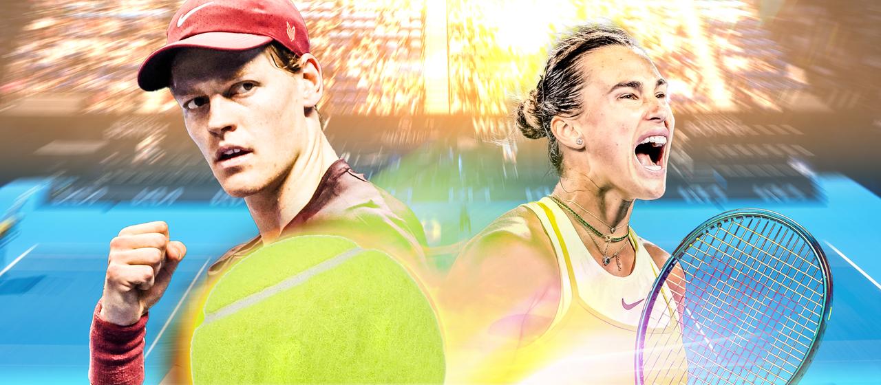 Janink Sinner und Aryna Sabalenka bei den Australien-Open