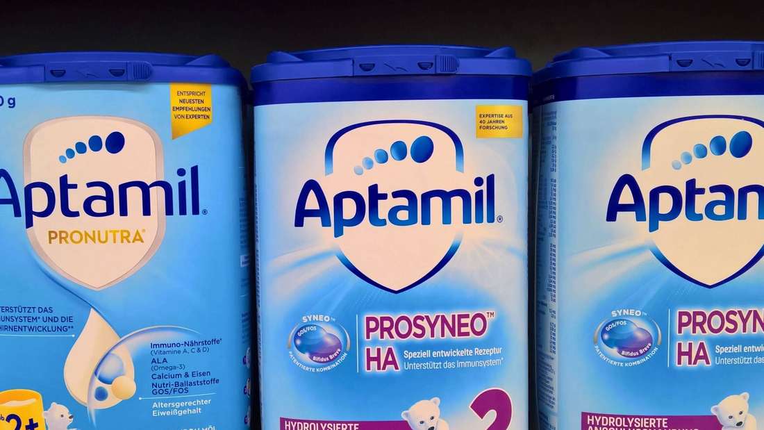 Aptamil ist eine 1968 eingefuehrte und heute international verwendete Marke fuer Babynahrung des Lebensmittelunternehme 