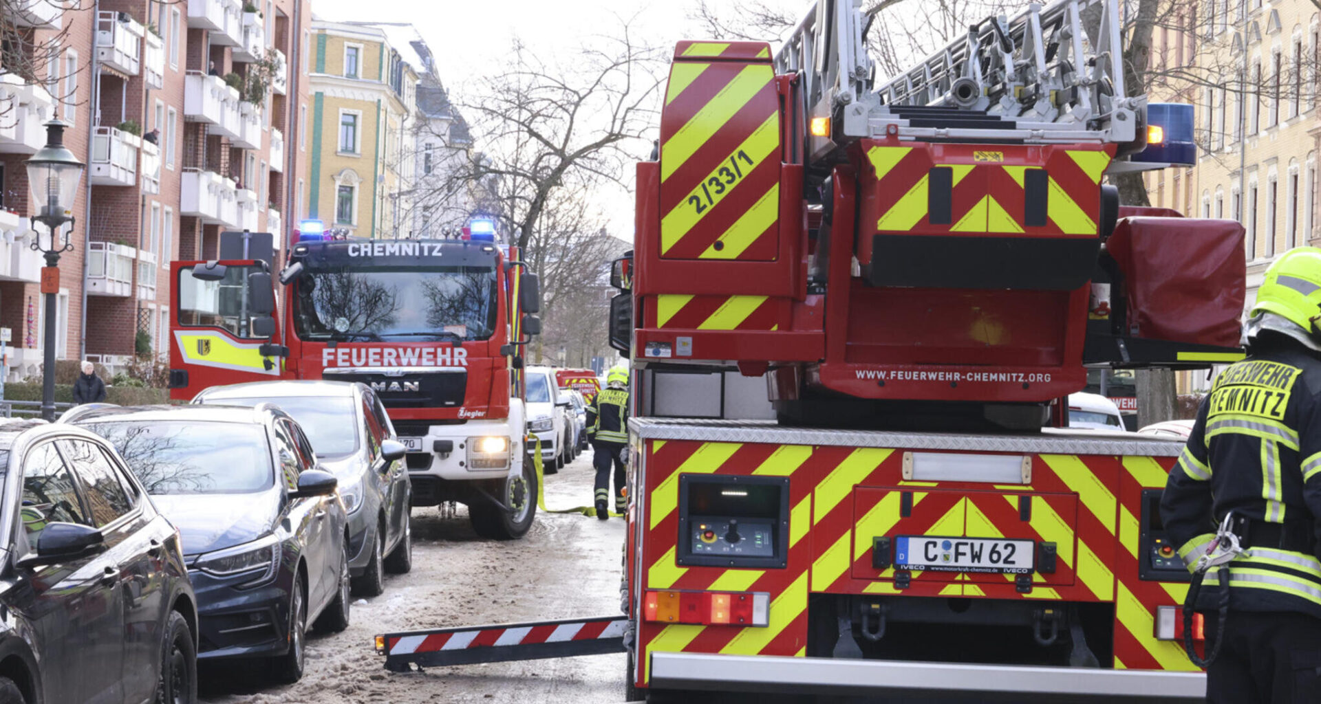Verdacht auf Brandstiftung: Wohnungsbrand in Chemnitz
