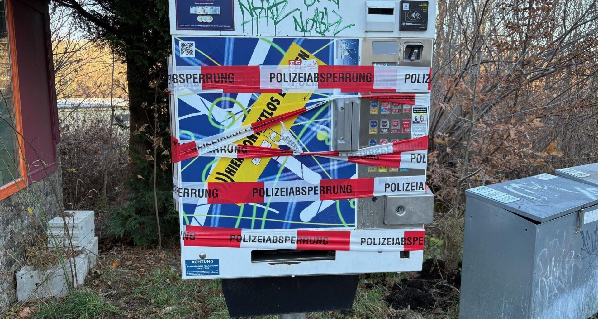 Schon wieder Zigarettenautomaten in Chemnitz gesprengt