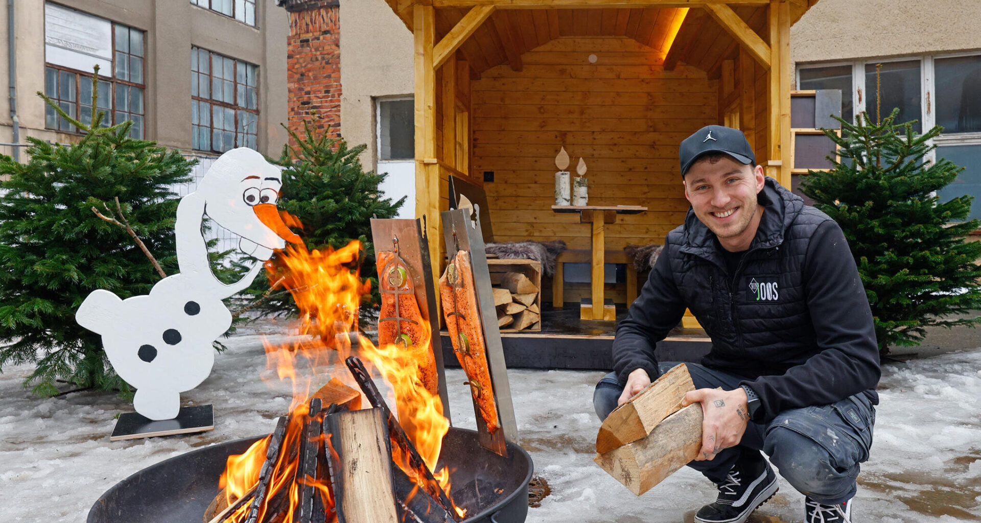 Das Winterdorf „Lumi“ sorgt für nordische Stimmung auf dem Rogo-Gelände