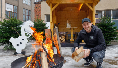 Das Winterdorf „Lumi“ sorgt für nordische Stimmung auf dem Rogo-Gelände