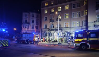 Feuerwehreinsatz nach Rauchentwicklung am Hansahaus am Bahnhof Neustadt - Foto: Feuerwehr Dresden