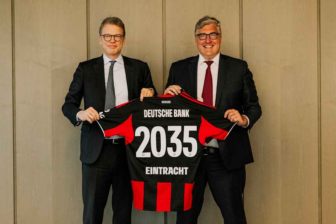 Eintracht Frankfurt | Klub | Partner und Sponsoren | Eintracht Frankfurt und Deutsche Bank verlängern Partnerschaft vorzeitig bis 2035 – umfangreichster Kooperationsvertrag in der Geschichte des Klubs