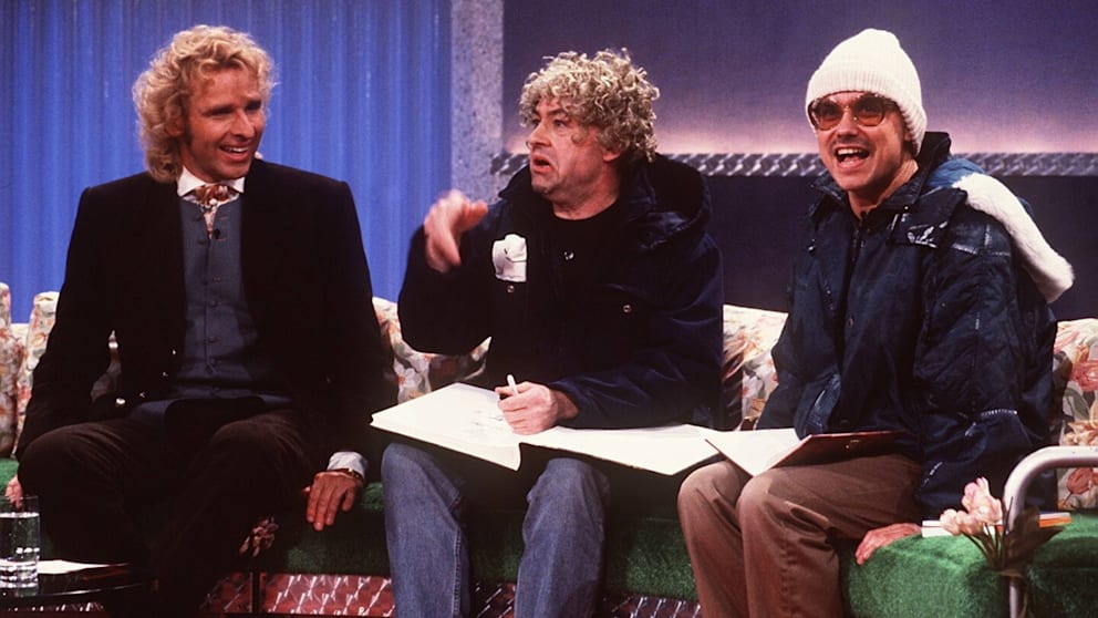 Auf der Couch bei Thomas Gottschalk (damals 48): 1998 waren Badesalz bei „Wetten, dass...?“ zu Gast