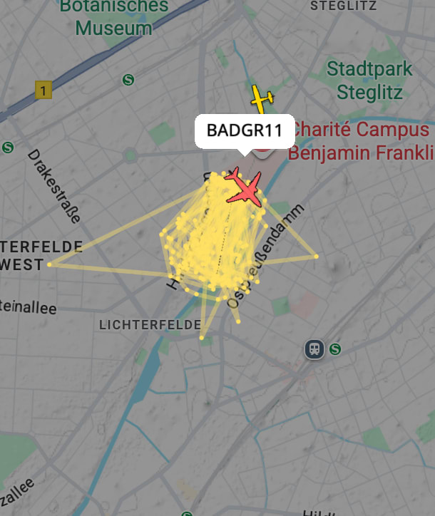 Bei Flightradar ist die Route des Bundeswehrhubschraubers zu sehen