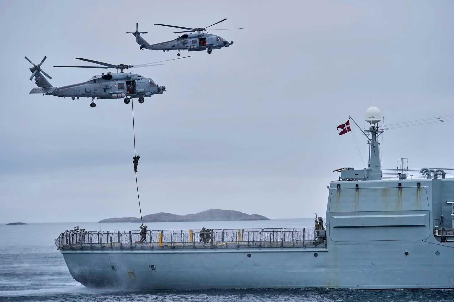 FILE - Danish military forces participate in an exercise with hundreds of troops from several European NATO members in the Arctic Ocean in Nuuk, Greenland, Sept. 15, 2025. (AP Photo/Ebrahim Noroozi, F ...