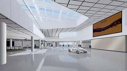 Flughafen München, MUC, EDDM, Terminal 1, Terminalerweiterung, Flughafenausbau Konzept des neuen Marktplatzes für die Terminal-Erweiterung am Flughafen München MUC