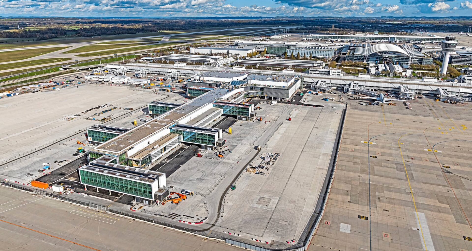 Grafik des Flugsteigs im Flughafen München MUC Terminal 1