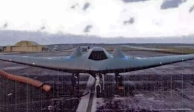 Unbemanntes Fluggerät am Boden von vorne