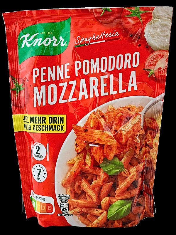 Kandidat 4: Penne Pomodoro Mozzarella von Knorr - © Verbraucherzentrale Hamburg