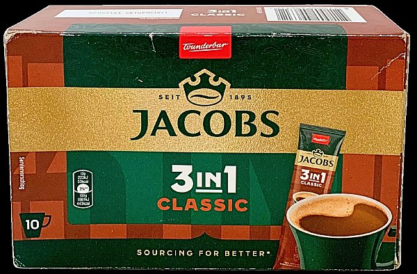 Kandidat 5: 3in1 Classic Kaffeesticks von Jacobs - © Verbraucherzentrale Hamburg