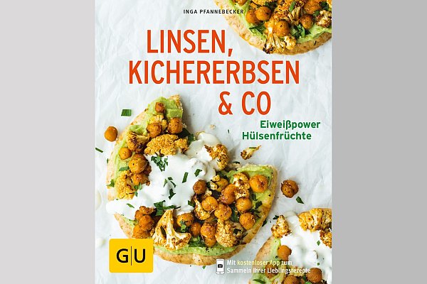 «Linsen, Kichererbsen & Co.: Eiweißpower Hülsenfrüchte», Inga Pfannebecker, Verlag Gräfe und Unzer, 64 Seiten, 11,99 Euro, ISBN-13: ? 978-3833864605. - © Wolfgang Schardt/Gräfe und Unzer/dpa-tmn